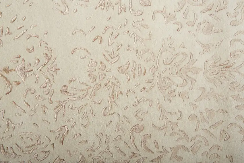 Ivory Tan And Pink Wool Floral Tufted Handmade Distressed Area Rug Photo 9