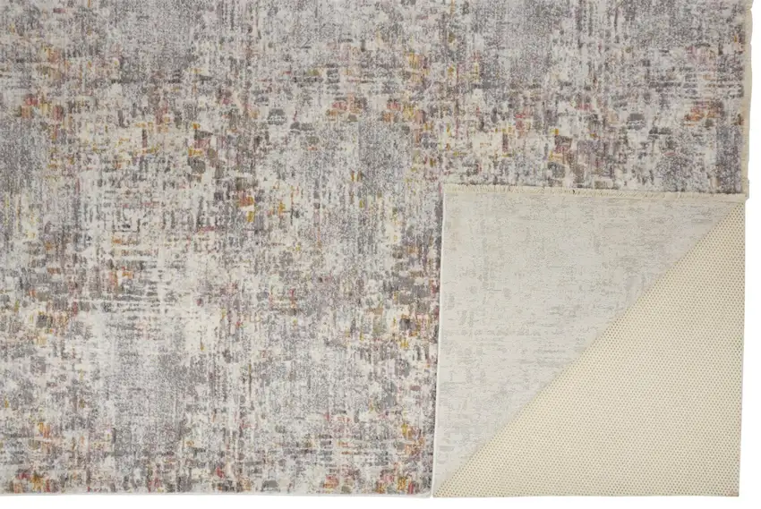 Ivory Tan And Taupe Abstract Stain Resistant Area Rug Photo 1