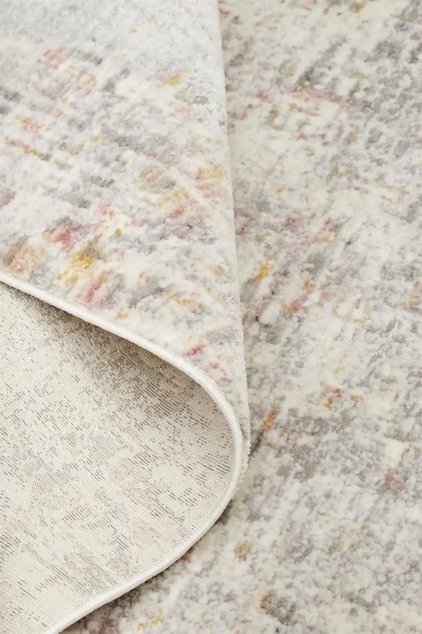 Ivory Tan And Taupe Abstract Stain Resistant Area Rug Photo 5