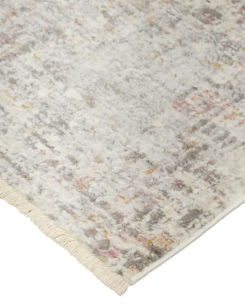 Ivory Tan And Taupe Abstract Stain Resistant Area Rug Photo 4