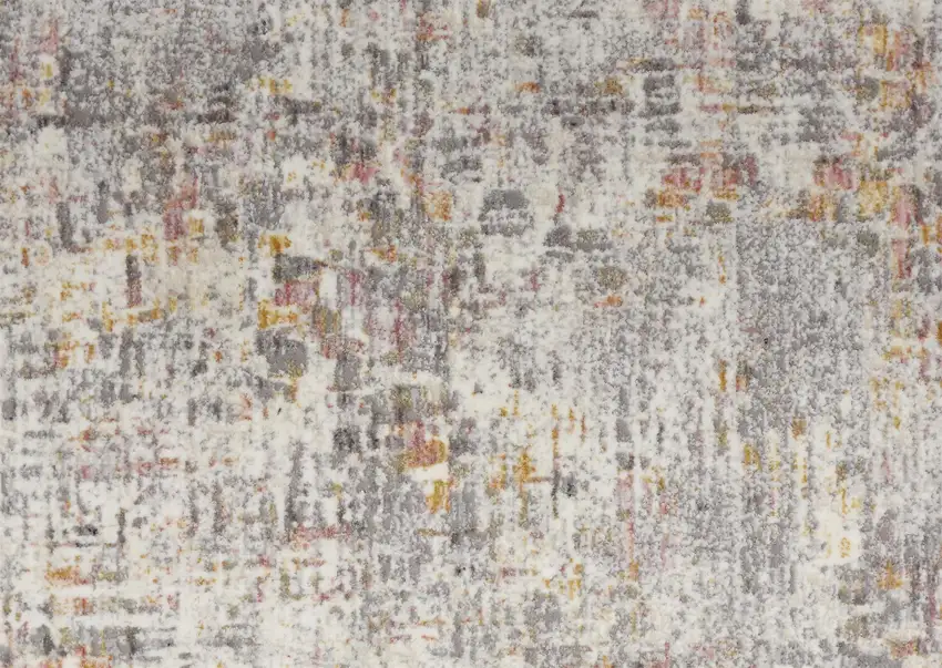 Ivory Tan And Taupe Abstract Stain Resistant Area Rug Photo 9