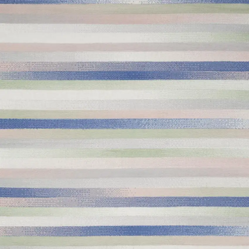 Ivory Tan and Blue Abstract Distressed Non Skid Area Rug Photo 2