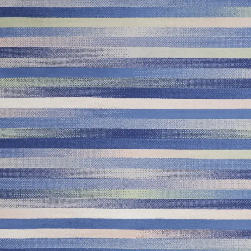 Ivory Tan and Blue Abstract Distressed Non Skid Area Rug Photo 6