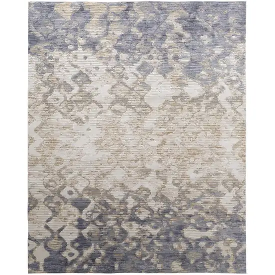 Ivory Tan and Blue Ombre Power Loom Area Rug Photo 2