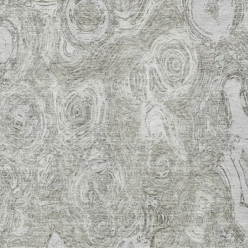 Ivory Taupe And Beige Abstract Washable Indoor Outdoor Area Rug Photo 5