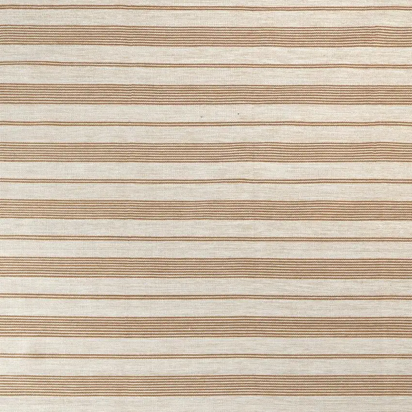 Brown and Ivory Striped Hand Woven Area Rug Photo 2