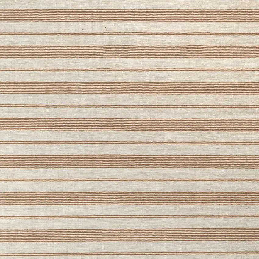 Brown and Ivory Striped Hand Woven Area Rug Photo 2