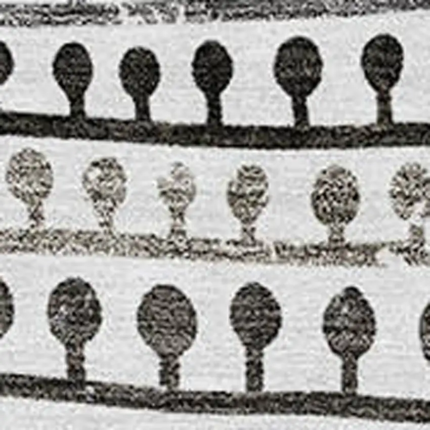 Ivory Taupe And Charcoal Striped Washable Indoor Outdoor Area Rug Photo 7