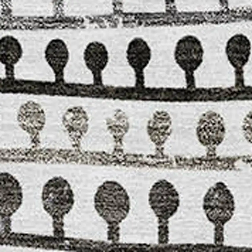 Ivory Taupe And Charcoal Striped Washable Indoor Outdoor Area Rug Photo 7