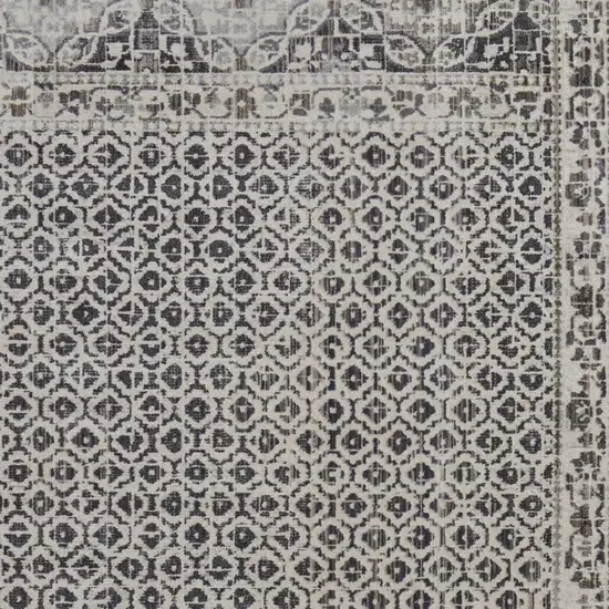 Ivory Taupe And Gray Abstract Stain Resistant Area Rug Photo 5