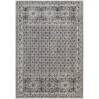 Photo of Ivory Taupe And Gray Abstract Stain Resistant Area Rug