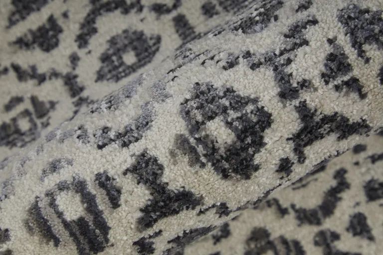 Ivory Taupe And Gray Abstract Stain Resistant Area Rug Photo 1