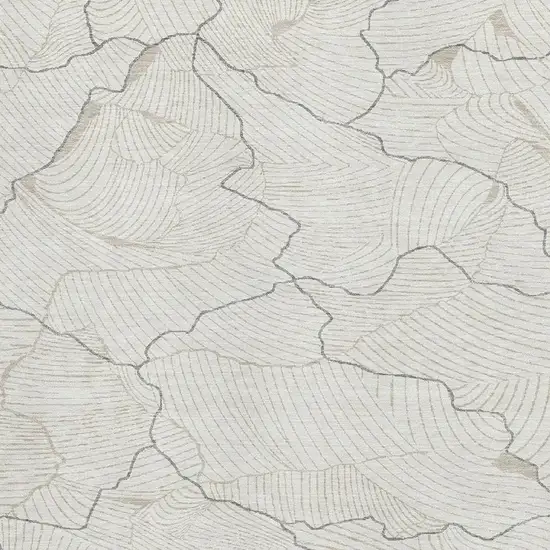 Ivory Taupe And Gray Abstract Washable Area Rug With UV Protection Photo 3