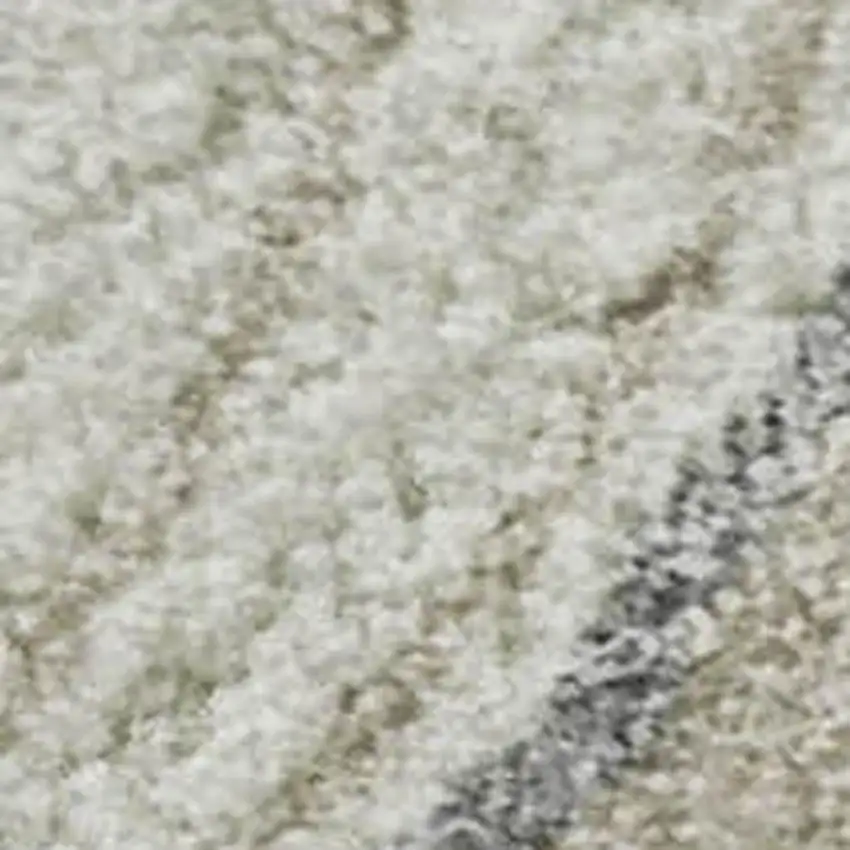 Ivory Taupe And Gray Abstract Washable Area Rug With UV Protection Photo 2