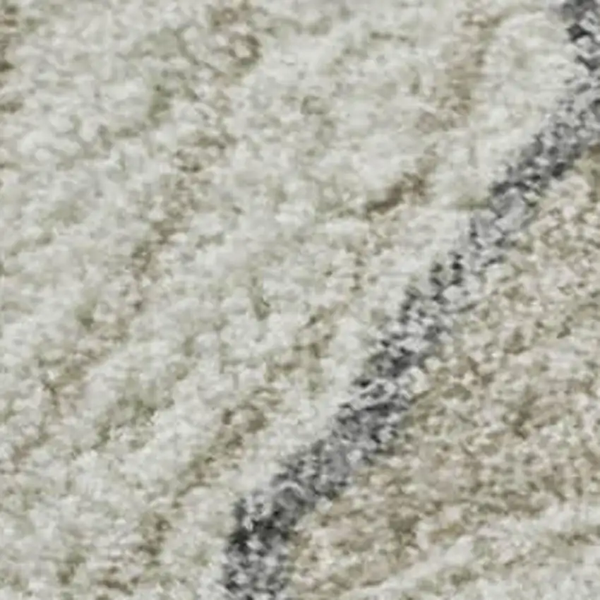 Ivory Taupe And Gray Abstract Washable Area Rug With UV Protection Photo 3