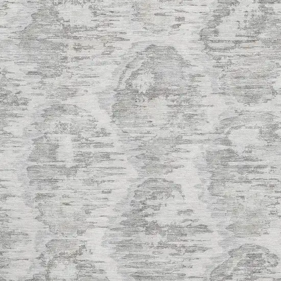 Ivory Taupe And Gray Diamond Washable Area Rug With UV Protection Photo 3