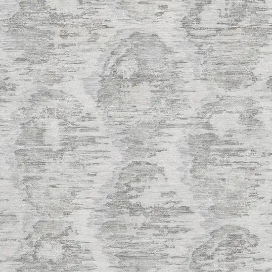 Ivory Taupe And Gray Diamond Washable Area Rug With UV Protection Photo 3