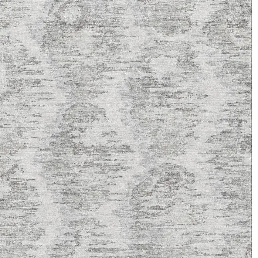 Ivory Taupe And Gray Diamond Washable Area Rug With UV Protection Photo 3