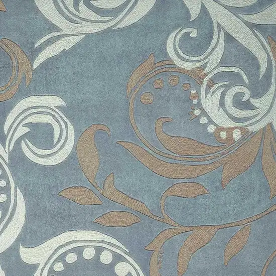 Ivory Taupe and Silver Floral Area Rug Photo 3