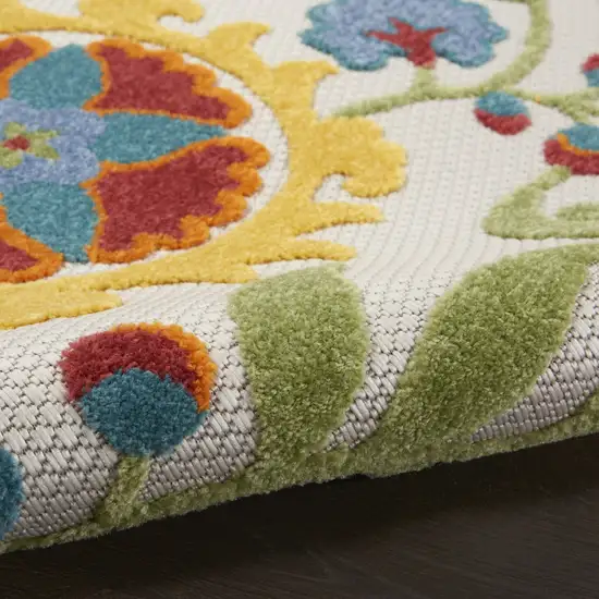 Green And Ivory Indoor Outdoor Area Rug Photo 7