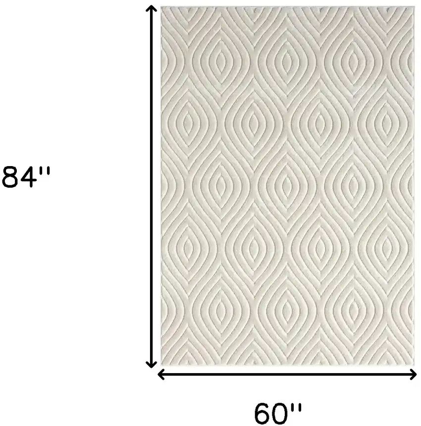 Ivory Trellis Area Rug Photo 9