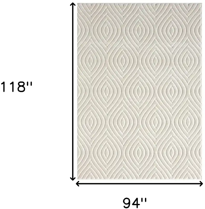 Ivory Trellis Area Rug Photo 9