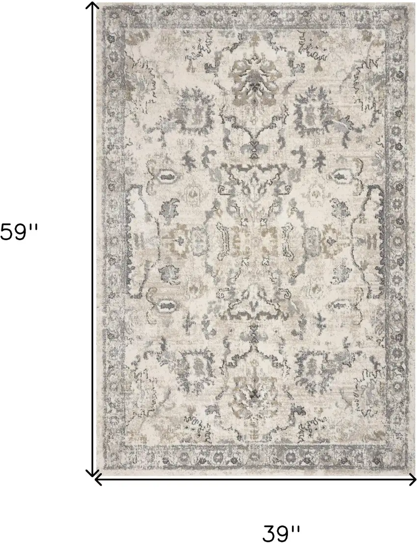 Ivory Vintage Area Rug Photo 7