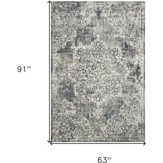 Ivory Medallion Area Rug Photo 3
