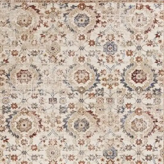 Ivory Vintage Traditional Area Rug Photo 4