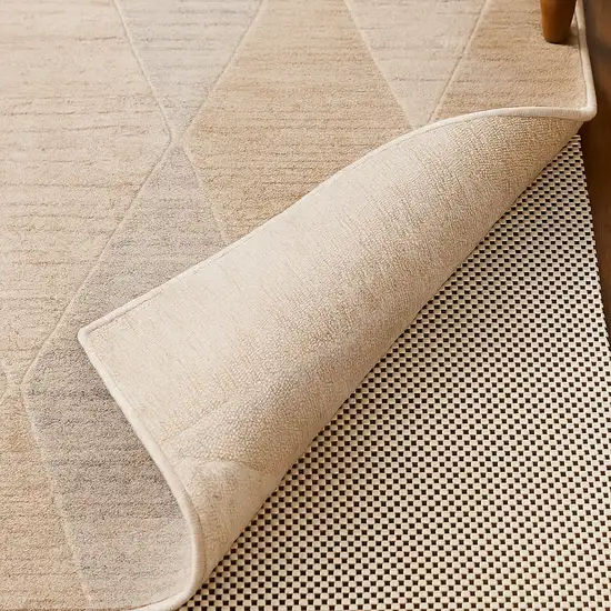 Ivory Waffle Weave Non Slip Rug Pad Photo 9