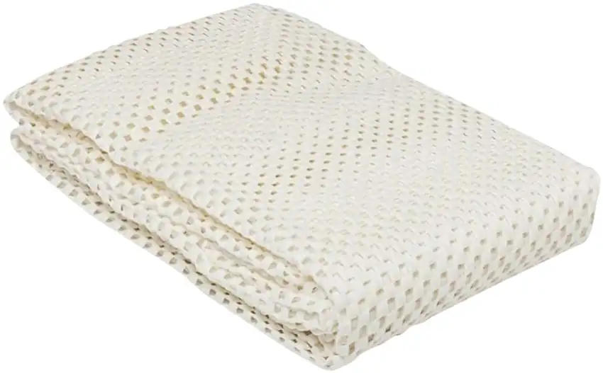 Ivory Waffle Weave Non Slip Rug Pad Photo 1