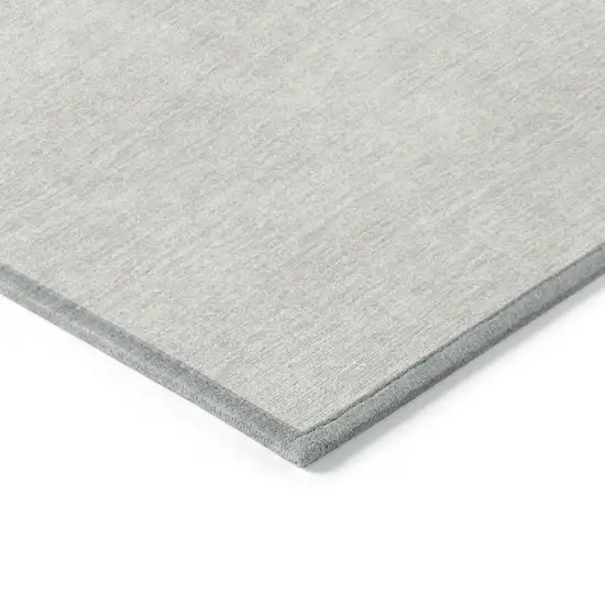 Ivory Washable Indoor Outdoor Area Rug Photo 4