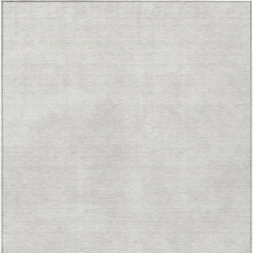 Ivory Washable Indoor Outdoor Area Rug Photo 6