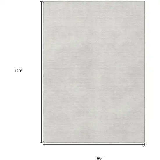 Ivory Washable Indoor Outdoor Area Rug Photo 3