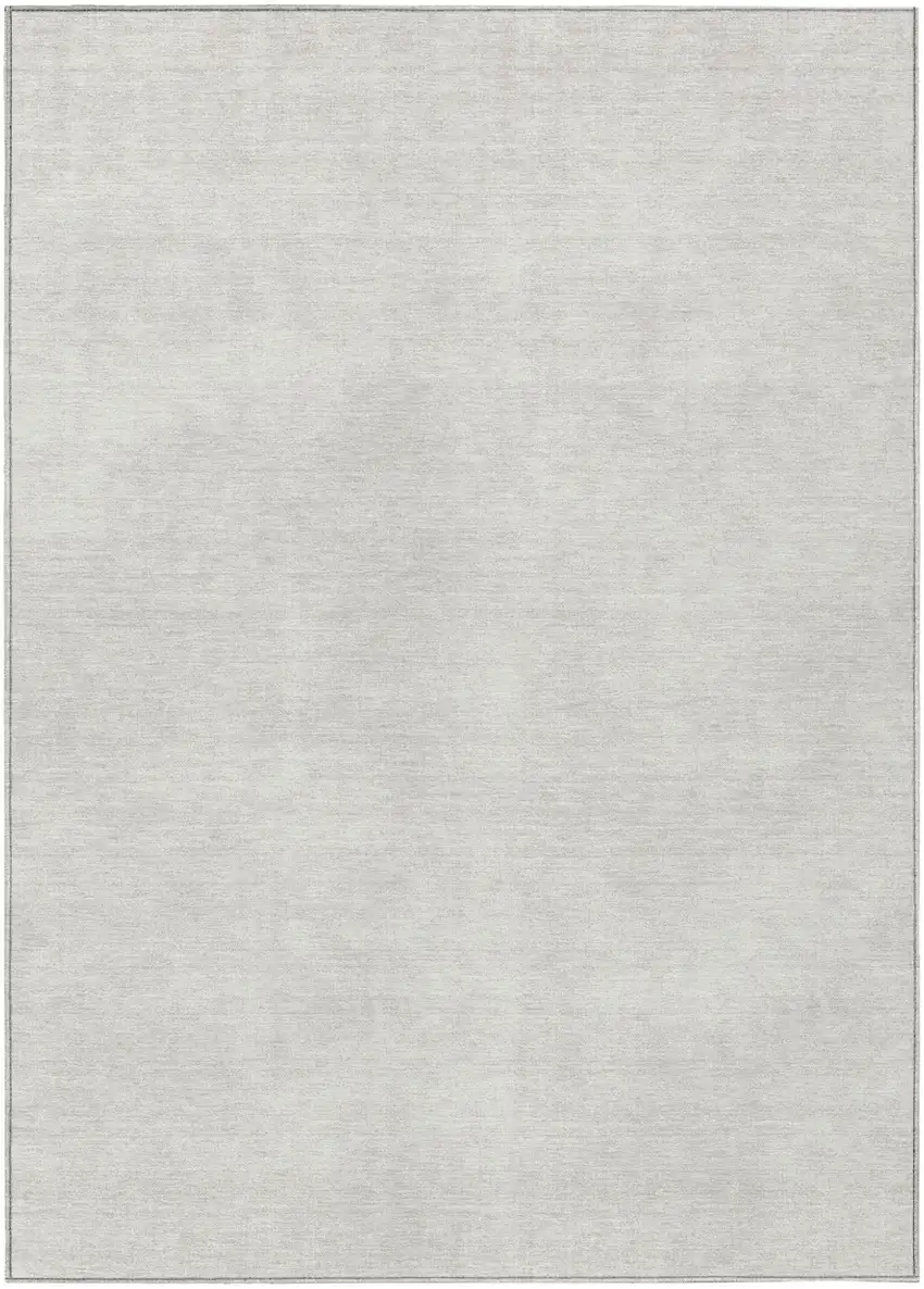 Ivory Washable Indoor Outdoor Area Rug Photo 2