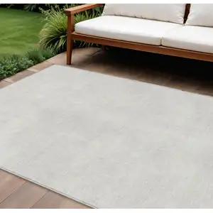 Photo of Ivory Washable Indoor Outdoor Area Rug