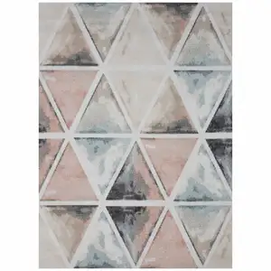 Photo of Ivory Watercolored Prism Area Rug
