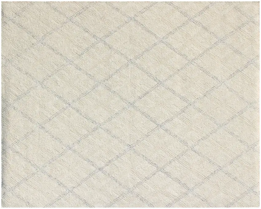 Ivory Wool Abstract Geometric Hand Tufted Non Skid Area Rug Photo 6