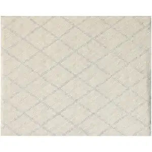 Photo of Ivory Wool Abstract Geometric Hand Tufted Non Skid Area Rug