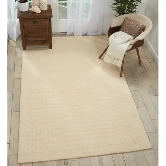 Ivory Wool Area Rug Photo 5