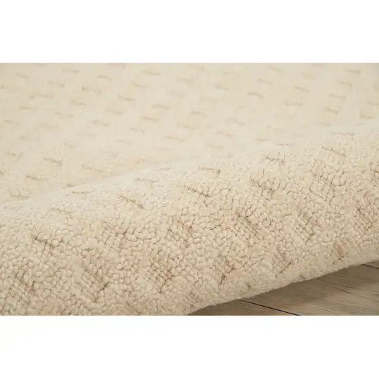 Ivory Wool Area Rug Photo 9