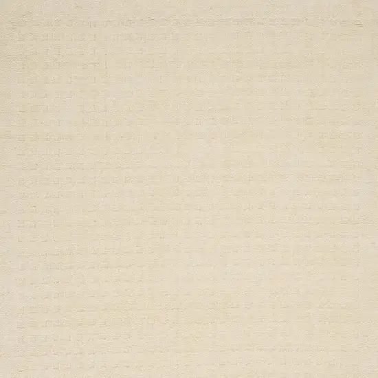 Ivory Wool Area Rug Photo 4