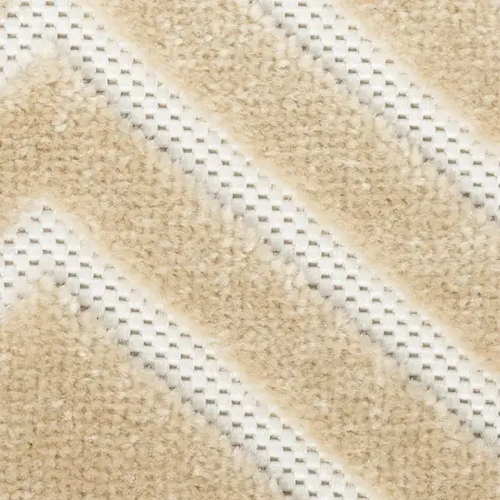 Ivory Wool Geometric Area Rug Photo 4