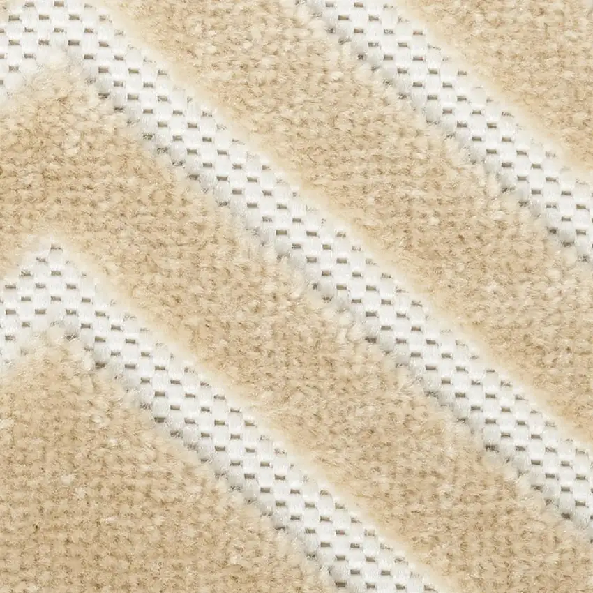 Ivory Wool Geometric Area Rug Photo 4