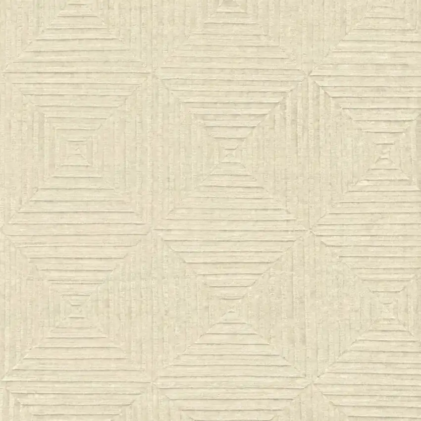 Ivory Wool Geometric Hand Knotted Area Rug Photo 7
