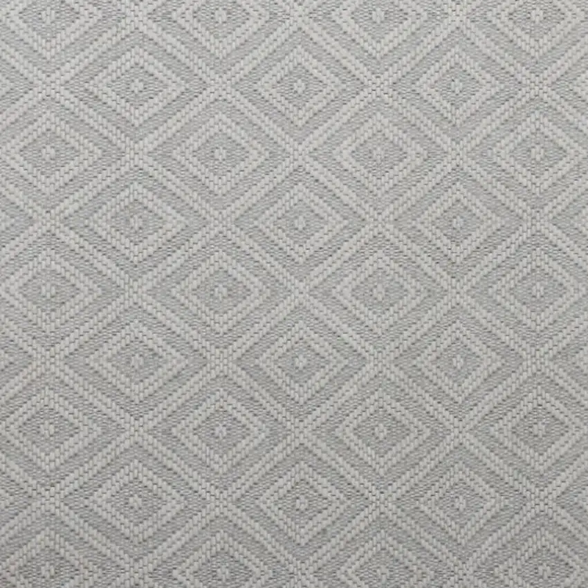 Ivory Wool Geometric Hand Woven Area Rug Photo 4