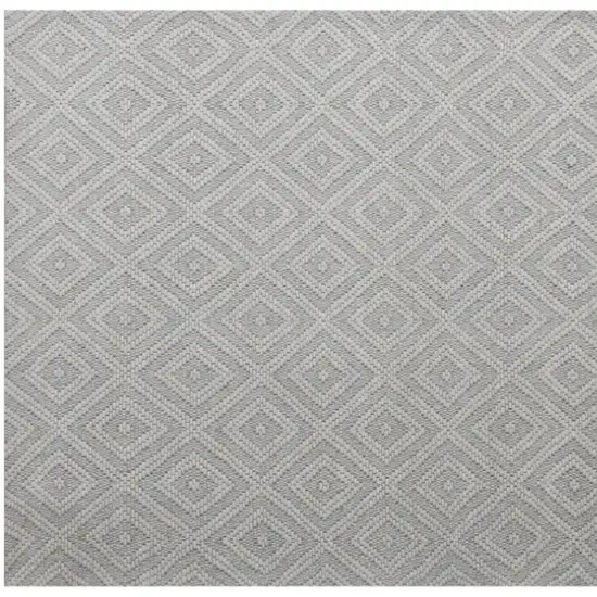 Ivory Wool Geometric Hand Woven Area Rug Photo 4