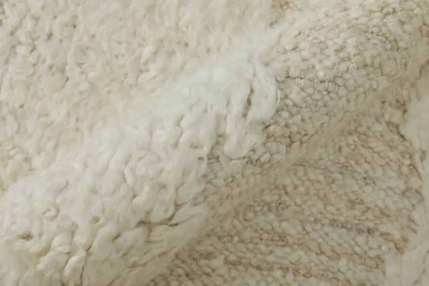 Ivory Wool Geometric Hand Woven Area Rug Photo 8