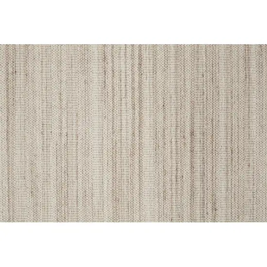 Ivory Wool Hand Woven Stain Resistant Area Rug Photo 8