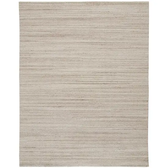 Ivory Wool Hand Woven Stain Resistant Area Rug Photo 1